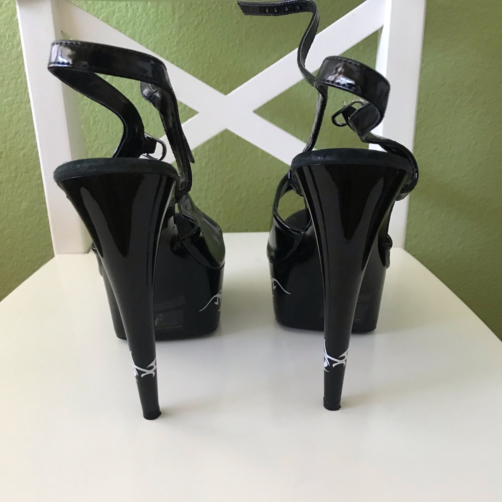 Ellie heart tattoo stripper stilettos
